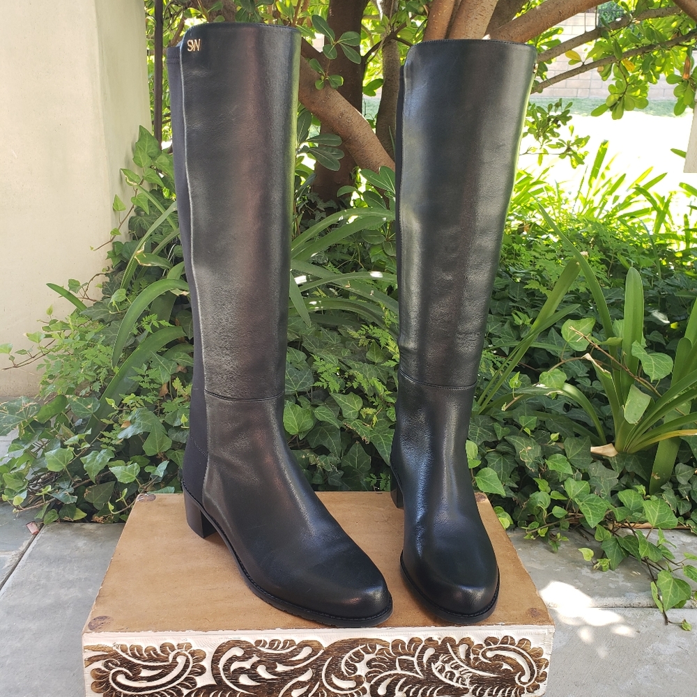 Gorgeous Stuart Weitzman Black Nappa Leather Boots - Picture 8 of 10